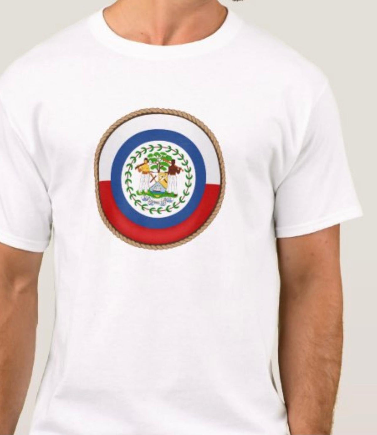 Belize Flag Graphic Print T-shirt