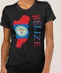 Belize Island and Flag Graphic Print T-shirt