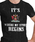 Men’s “It’s Where My Story Begins” with Coat of Arms Print T-shirt
