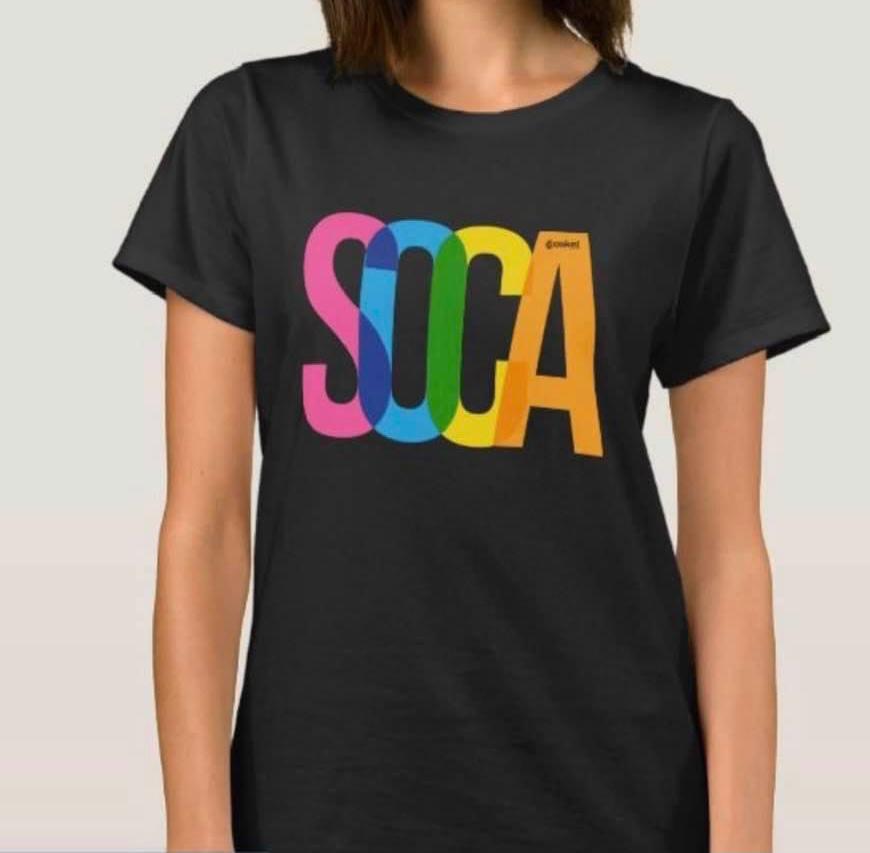 Women’s “SOCA” print T-shirt
