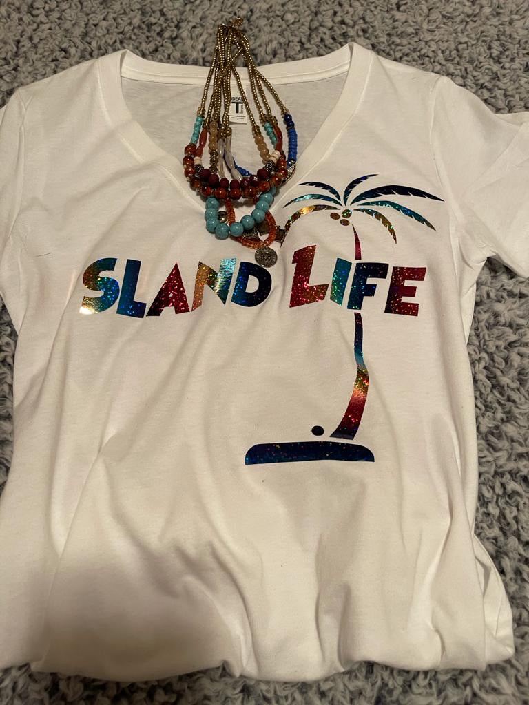 Women’s “Island Life” Print T-shirt