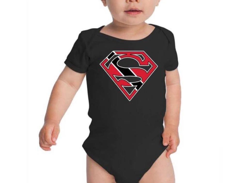 Toddler’s Trinidad and Tobago Colored Superman Print Onsie