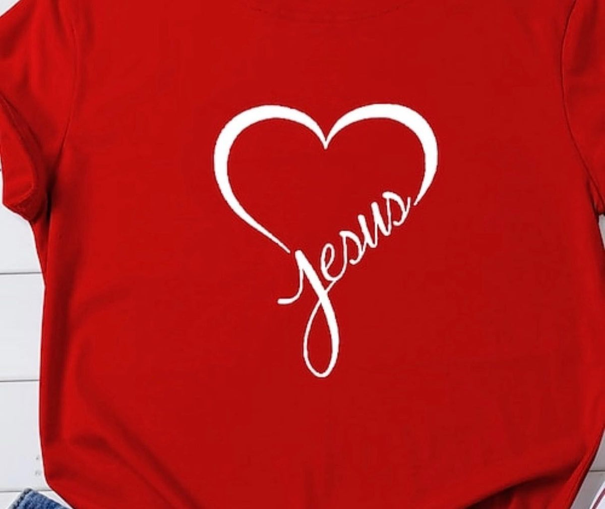 Women’s Jesus Print T-shirt