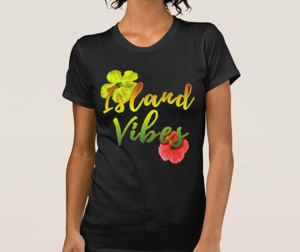 Women’s “Island Vibe” print T-shirt