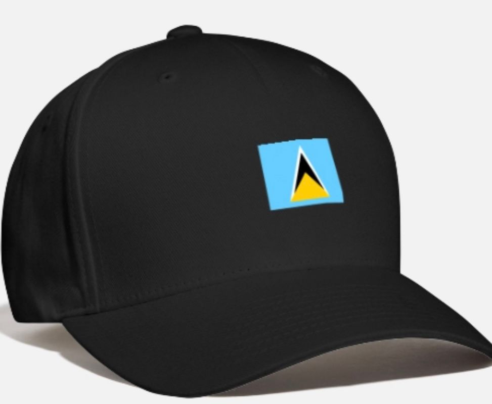 St Lucia Flag Print Hat